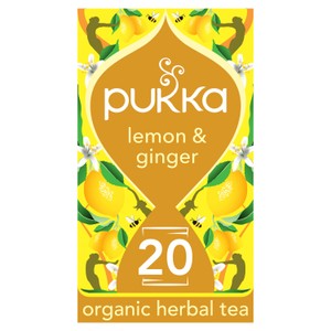 PUKKA Organic Lemon, Ginger & Manuka Honey 40 Herbal Tea Bags