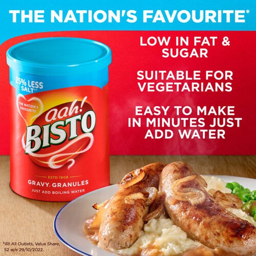 Bisto Reduced Salt Gravy Granules Beef