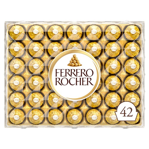 Ferrero Rocher Milk Chocolate Hazelnut Pralines Gift Box 42 Pieces More Card Price