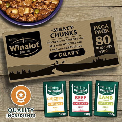 Winalot Meaty Chunks Mixed In Gravy Wet Dog Food 