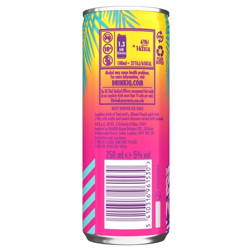 Smirnoff Miami Peach & Lemonade 