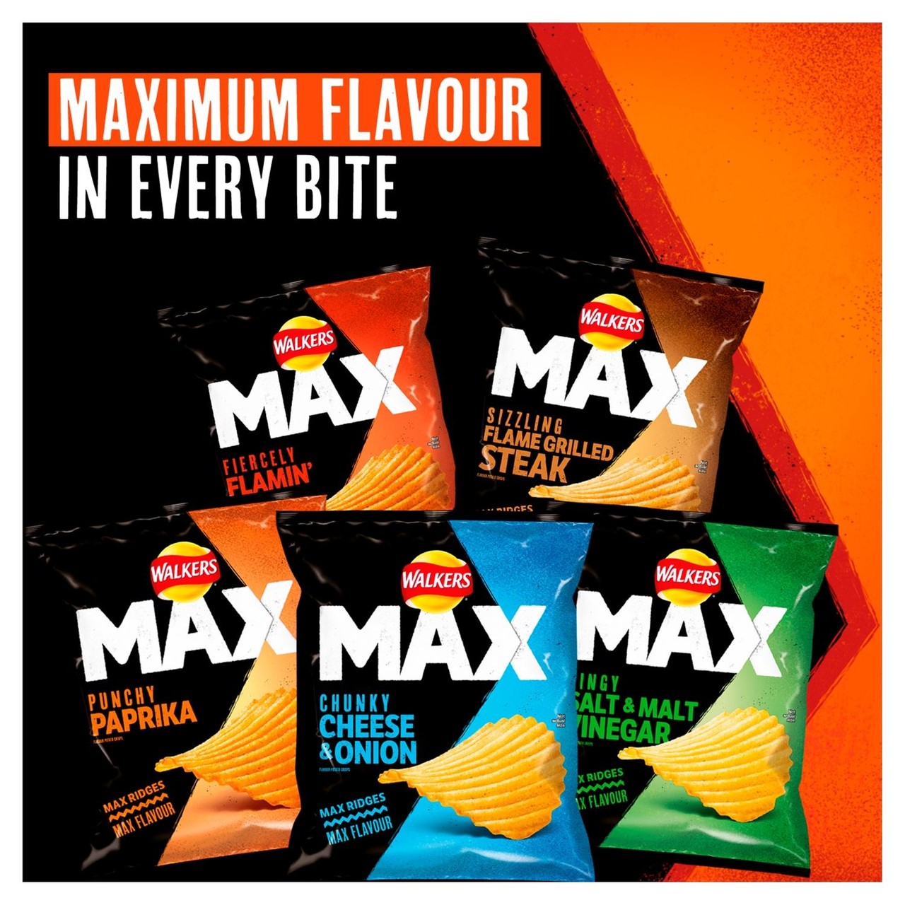 Walkers Max Punchy Paprika Multipack Crisps - Morrisons Online ...