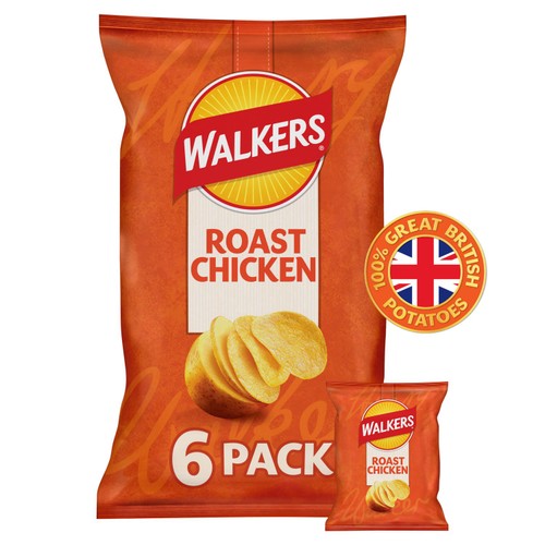 Walkers Roast Chicken Multipack Crisps 6x25g