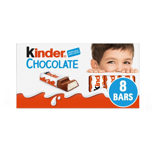 Kinder Milk Chocolate Snack Bars 8 Pack