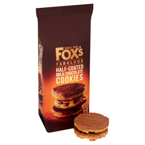 Fox's Biscuits Chunkie Half Coated Chocolate Cookies   175g