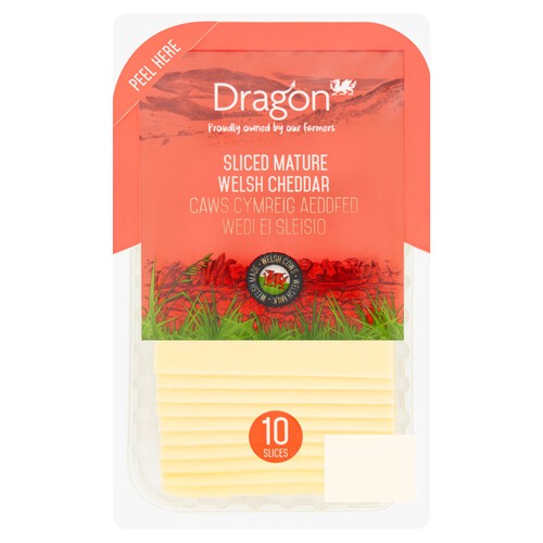 Dragon Sliced Mature Welsh Cheddar 