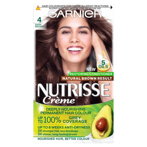 Garnier Nutrisse Dark Brown 4 Permanent Hair Dye