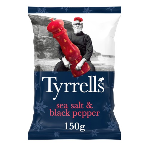 Tyrrells Sea Salt & Black Pepper Sharing Crisps   150g