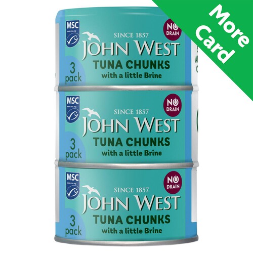 John West No Drain Tuna Chunks In Brine 