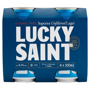 Lucky Saint Alcohol Free Lager 4x330ml 