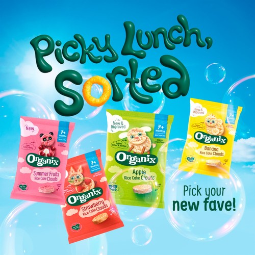 Organix Apple Rice Cake Clouds Multipack 4X18G