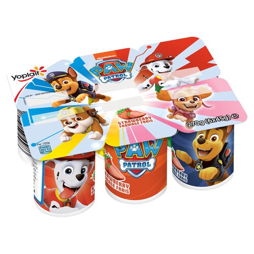 Paw Patrol Kids Strawberry Yoghurt Pots