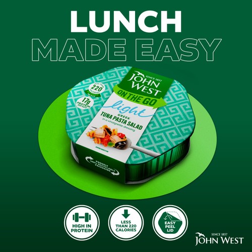 John West Light On The Go Greek Tuna Pasta Salad