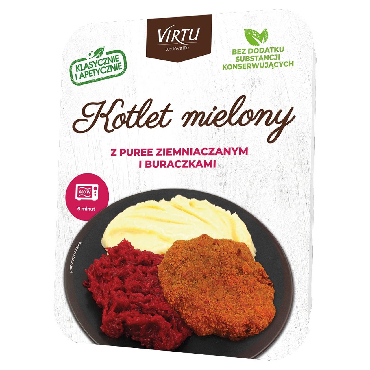 Virtu Minced Cutlet With Potato Puree & Beetroot
