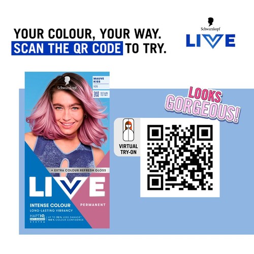 LIVE Intense Colour Permanent Hair Dye 105 Mauve Kiss