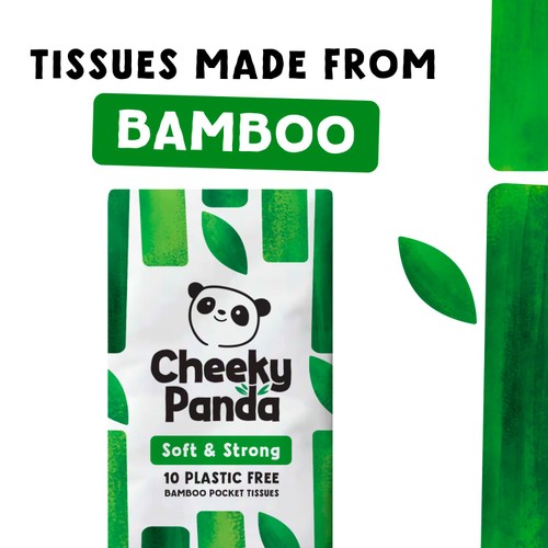 Cheeky Panda Plastic Free Bamboo Pocket Tissues (8 pack)