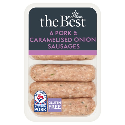 Morrisons The Best Thick Pork & Caramelised Onion Sausages