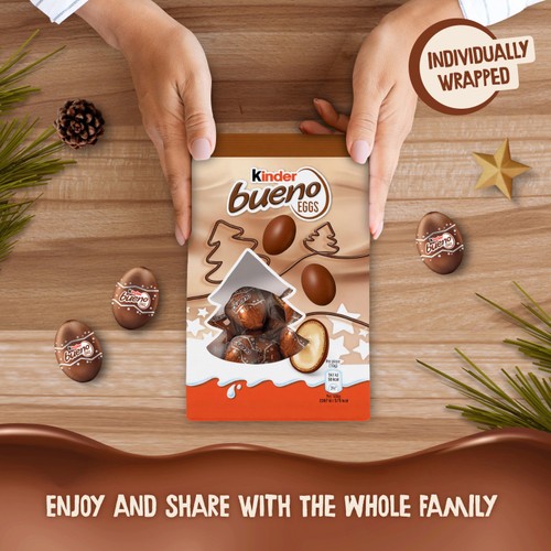 Kinder Bueno Milk Chocolate & Hazelnut Mini Eggs 80g