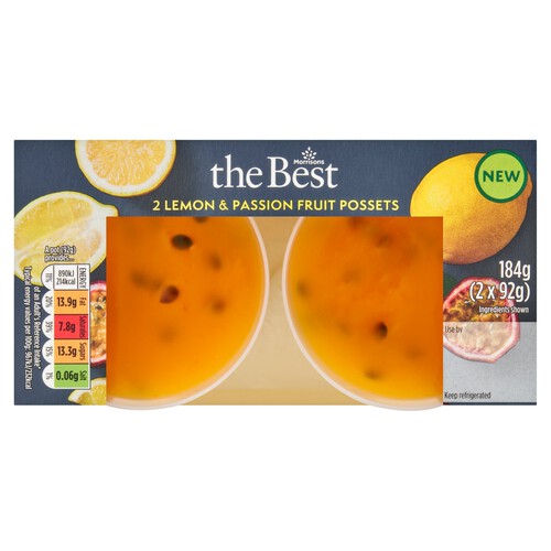 Morrisons The Best 2 Lemon & Passion Fruit Possets