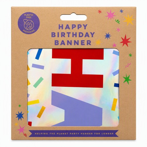 Mad Party Happy Birthday Letter Foil Balloon Banner