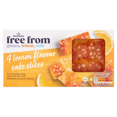 Morrisons Free From 4 Lemon Cake Slices 