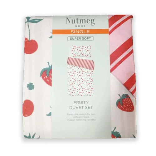 Nutmeg Home Soft Touch Fruity Duvet Set Single