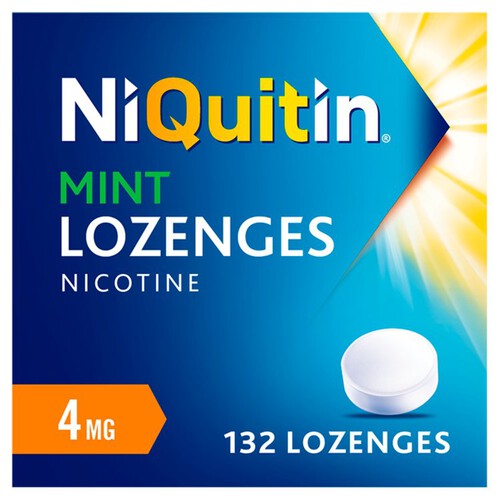 NiQuitin Mint Lozenge - 4mg, 132 Nicotine Lozenges - Stop Smoking Aid