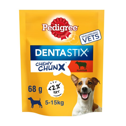 Pedigree Dentastix Chewy Chunx Mini Adult Small Dog Treat Beef 