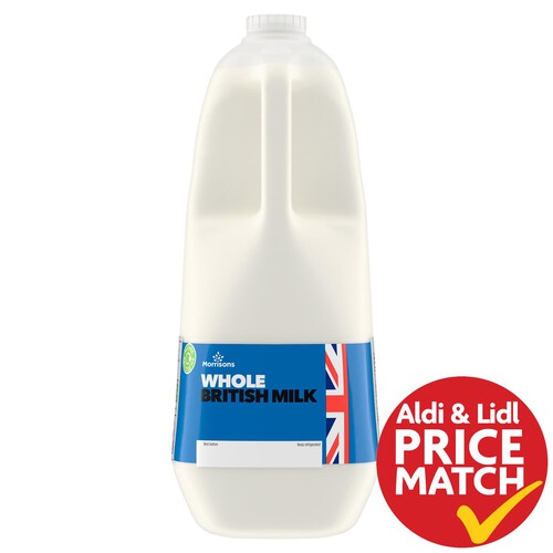 Morrisons British Whole Milk 4 Pints