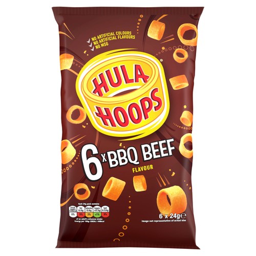 Hula Hoops BBQ Beef Multipack Crisps 6 Pack