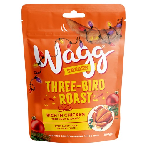 Wagg Treats Three-Bird Roast 100g