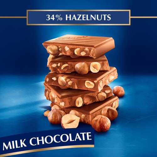 Lindt Les Grandes Milk Chocolate Hazelnut Bar 150g
