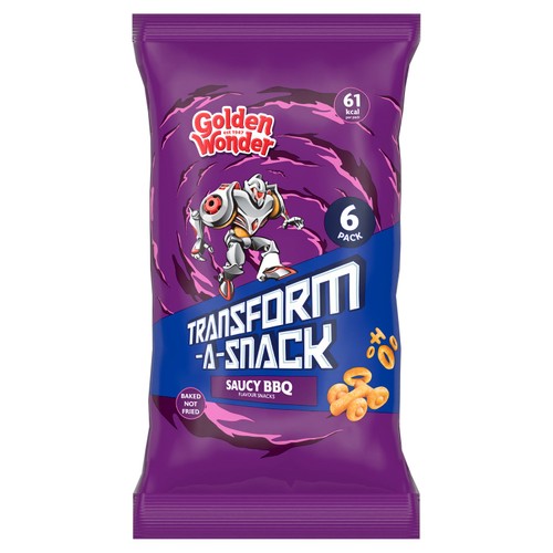 Golden Wonder Transform-a-Snack Saucy BBQ Flavour Snacks 6 x 12g (72g)