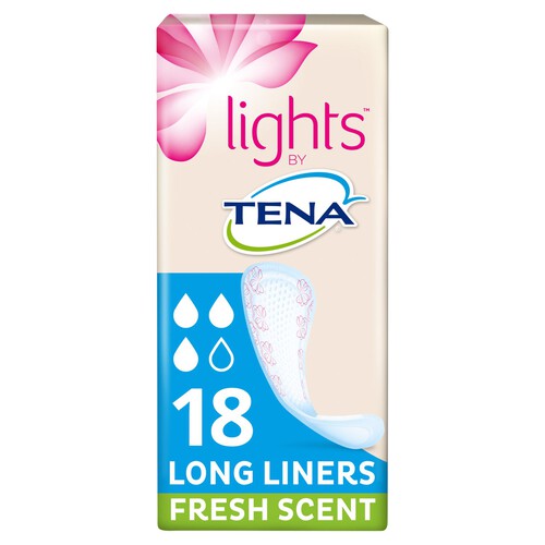 lights by TENA Long Incontinence Liners Scented