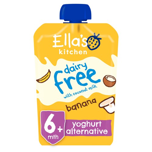 Ella's Kitchen Dairy Free Coconut Yog with Banana Baby Food Pouch 6+ Months