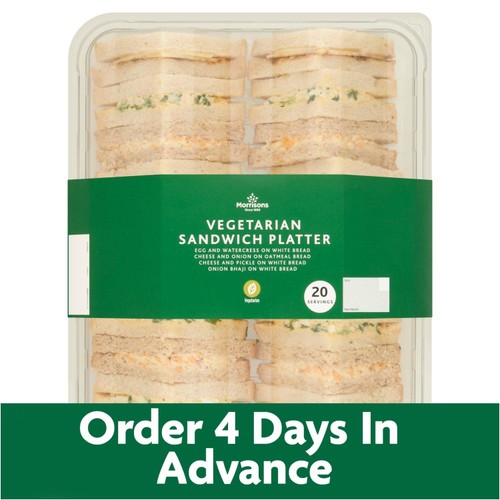 Vegetarian Sandwich Platter (20 Pieces) - Eat On Same Day   FTO