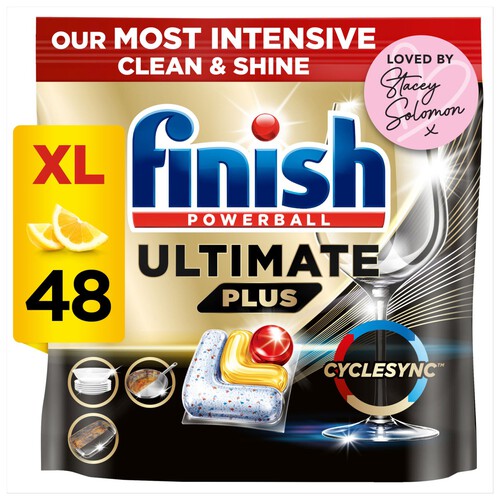 Finish Ultimate Plus Lemon Dishwasher Tablets 