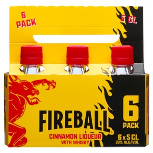 Fireball Cinnamon Liqueur With Whiskey 6x5cl.