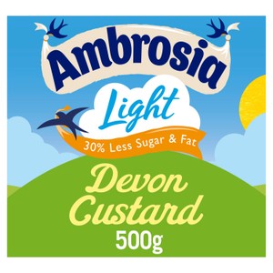 Ambrosia Light Low Fat & Reduced Sugar Custard Dessert Carton 500g