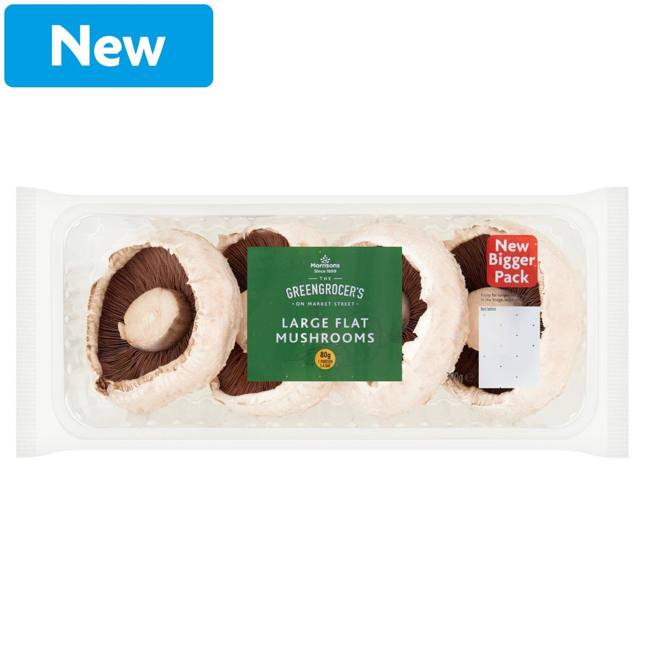 Morrisons Large Flat Mushrooms 300g