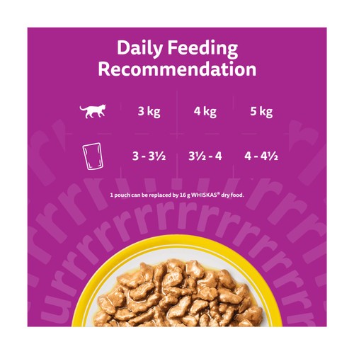 Whiskas Senior 7+ Poultry Feasts Wet Cat Food Pouches in Gravy 12 x 85g