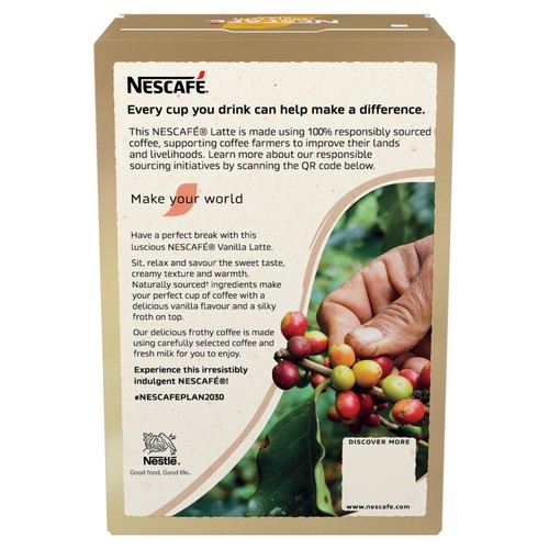 Nescafe Latte Vanilla Instant Coffee 7 Sachets 