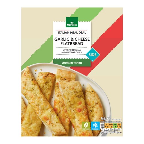 Morrisons Italian Meal Deal Garlic And Cheese Flatbread 246g
