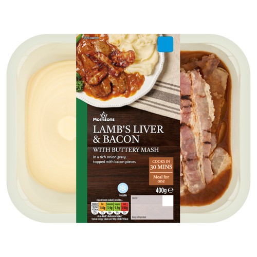 Morrisons liver bacon with buttery mash