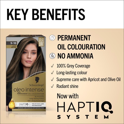 Schwarzkopf Oleo Intense Permanent Hair Dye 5-10 Frosty Brown