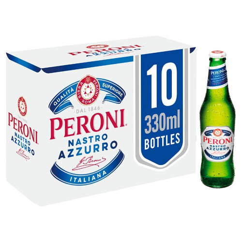 Peroni Nastro Azzurro Lager Beer Bottles 