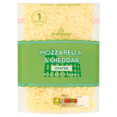 Morrisons Grated Mozzarella & Cheddar Mix 250g