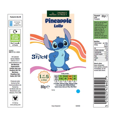 Morrisons Disney Snack Pineapple Lolly 80g