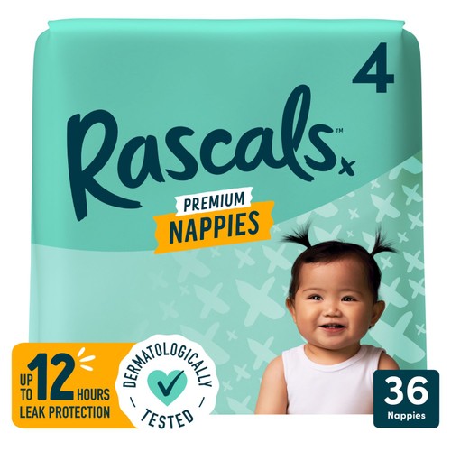 Rascals Premium Size 4 Nappies 