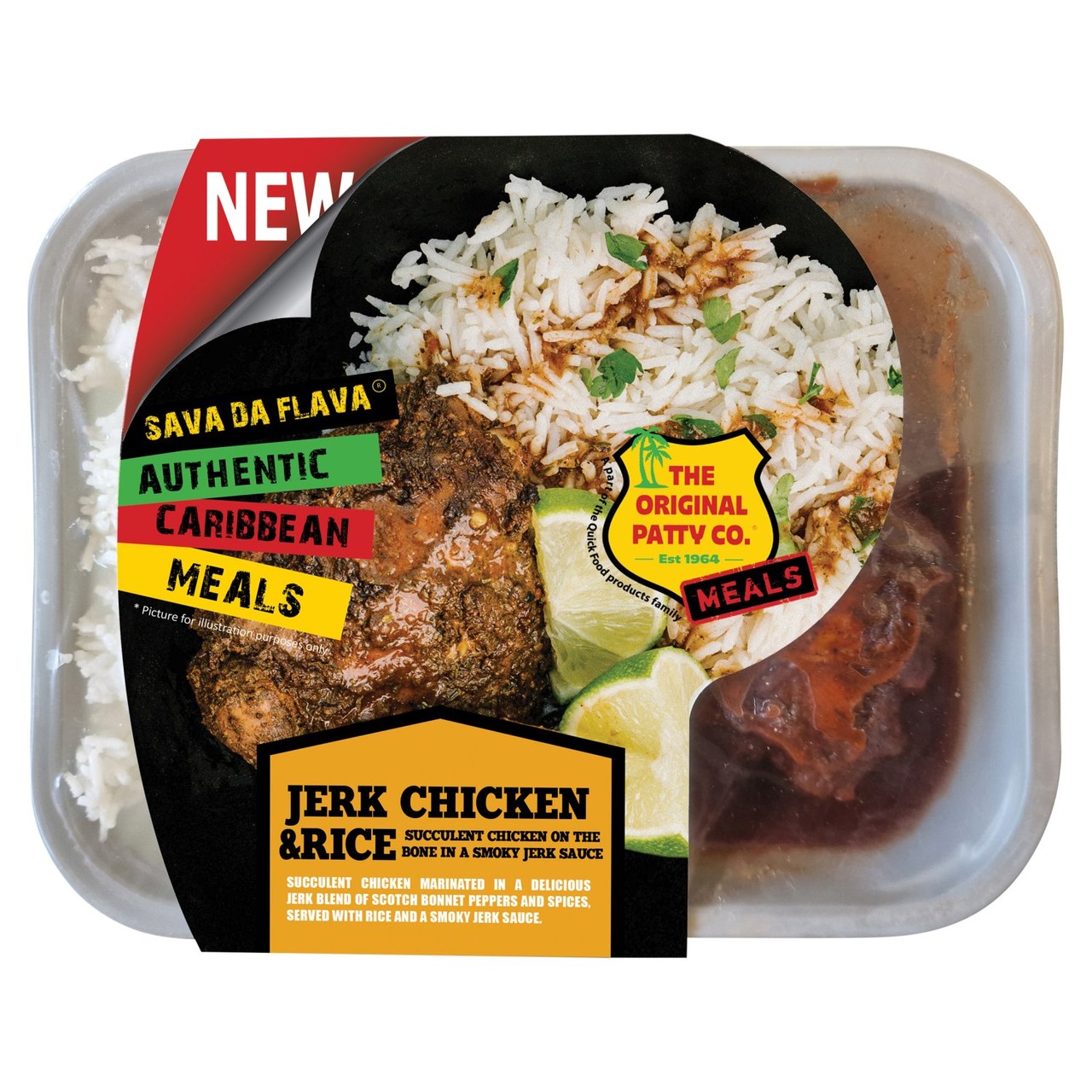 The Original Patty Co Jerk Chicken & Rice 380g